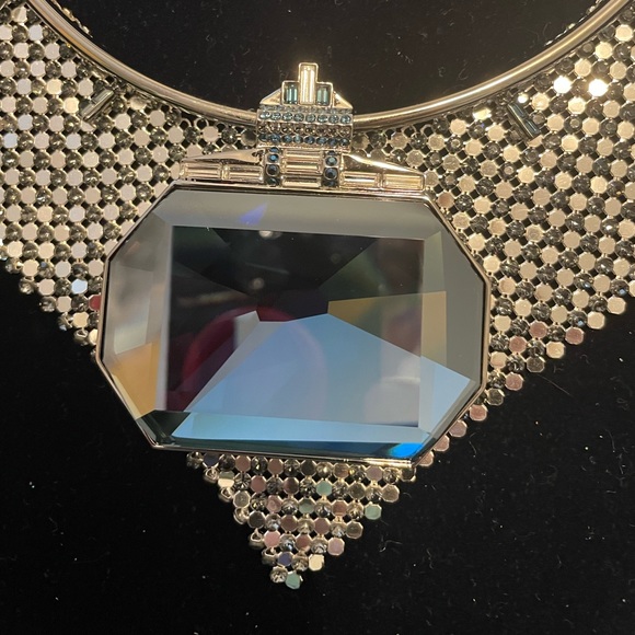 Swarovski Silver and Blue Statement Necklace - Picture 3 of 8